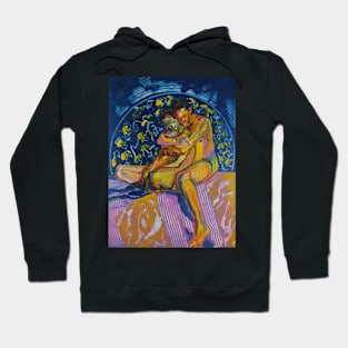 Beautiful colourful nude lovers Hoodie